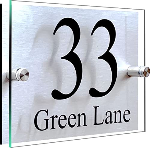 HOUSE NAME SIGN DUAL LAYER STYLISH HOUSE SIGN PLAQUE DOOR NUMBER STREET NAME