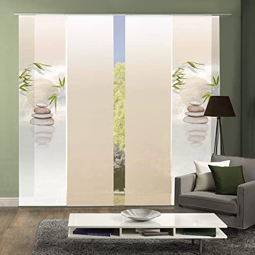 wohnfuehlidee 4er-Set Schiebevorhang, 94406-711, Blickdicht, Buda, Höhe 245 cm