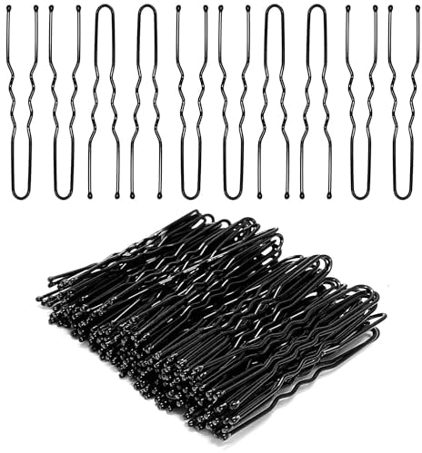 Stoutips 100 Pieces U Shaped Bun Pins - 5 cm/2 Inch Black Hair Grips & Clips for All Hair Types & Styles