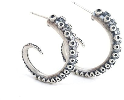 ZLING 925 Sterling Silber Octopus Tentakel Ohrstecker Für Männer Frauen Punk Gothic Ohrstecker 925 Silber Ohr Piercing Schmuck