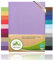 leevitex® Premium Kinder Spannbettlaken | 1 Spannbetttuch | für Babybett & Kinderbett 70 x 140 cm | 100% hochwertige Mako-Jersey-Baumwolle - 170 g/m² | Öko-Tex | Flieder/Lavendel