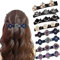 Kolibri Haarspange mit Kristallblume,Strass Haarspange,Vierblättriges Haarnadel-Entenschnabel-Clip,Haarschmuck für Frauen,8 Stück Geflochtene Haarspange, modische Doppelschicht Mini Haarspangen