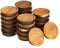 Patikil Regular Mouth Mason Jar Lids - Wooden Storage Canning Jar Lids with Airtight Silicone Seal (24 PCS)