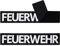 Feuerwehr Patches Klett Feuerwehrmann Patches mit Klett | Klett Patch fire fighters hook and loop Patch, Klett Patch Feuerwehr, Patch mit Klettverschluss | 125x25mm