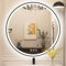 STARLEAD 800 mm Round-Bathroom-Mirror-with-LED-Lights and Bluetooth, LED-Bathroom-Wall-Mirror with Anti-Fog, 3 Colors Dimmable, Memory Function, Tempered Glass, IP44, Black Painted, Not Metal Frame