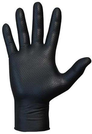 JUBA Guantes de nitrilo Agility Grip Negro Sin Polvo 50 Unidades - Marca EAN: 8423752239504 - Talla: 9
