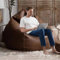 SXBCyan Sitzsack-Stuhl Aus Leder (ohne Füllung), Sitzsack-Stuhl Aus Kunstleder, Sitzsack-Stuhl for Erwachsene, Großer Sitzsack-Stuhl for Schlafzimmer, Leseecke, Spielzimmer(Brown)