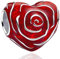 Rimgoris 925 Sterling Silver Charm per donne bracciali collana modello rosa cuore 5A zirconi cubici regalo di San Valentino ciondoli per donne