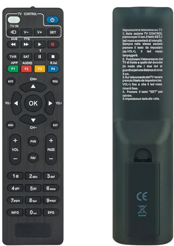 Telecomando di Ricambio applicabile per I-ZAP DIGIQUEST SKILLVOICE HD Receiver RICD1228 Ti9 CLASSIC-Q30 CLASSIC-Q20 TVS495 TVS-495 RICD1232 X20 Q30HD RICD1237 XSD2.1 CLASSIC-Q10 RICD1212