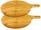 hausleben Pizzateller 33cm holz (2er-3er-4er Set) - Platzteller, Pizzabrett mit Griff, Pizzabrett rund, pizza holzbrett, Servierteller, pizza schneiderbrett (Neu 1,5cm Breit)
