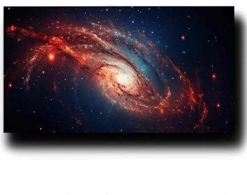 Peinture par Numero Adulte, Galaxie Peinture à l'huile par Numéros sur Toile Artisanat avec Pinceaux peinture Acrylique, Adulte Univers Tableau Decoration Murale, Coffret Cadeau Femme 20X40cm 1-8-5