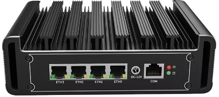 UDPTCP J6413 Fanless Mini PC with 4 x i226 2.5G LAN, 2 x USB 3.0, 2 x USB 2.0, SIM Card Slot, Mini WLAN Computer Stand for Industrial Business, 32