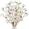 MEIVINES Artificial Cherry Blossom Branches 4PCS White Faux Silk Cherry Flowers Tree Stems Tall Artificial Flowers 92cm Long Stem Artificial Flowers for Tall Vases, Office, Party, Table, Home Decor