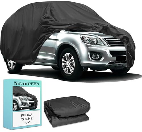 Housse de voiture SUV compatible avec tout type de SUV 4 x 4 tout-terrain, camionnette, monospace familiale, matériau PEVA
