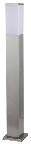 max K O M F O R T E27 Aussen Standleuchte aus Edelstahl 80 cm eckig Standleuchte Aussenstandlampe Standlampe Aussenstandleuchte E27 Fassung 446