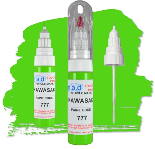 madAUTO KAWASAKI 777 PAINT TOUCH UP PEN LIME GREEN MOTORBIKE BIKE ZX9R ZX6R NINJA (JUST PAINT)