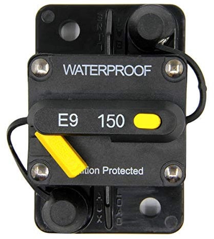 RKURCK 12V-48VDC 150A Waterproof Surface-Mount Circuit Breaker with Manual Reset for Marine Trolling Motors Boat ATV 150Amp