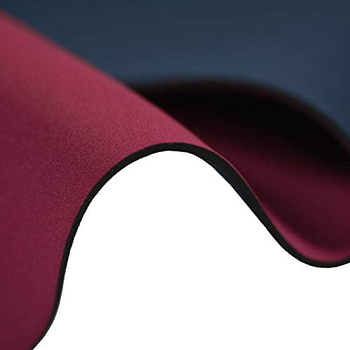 0,5m Neopren Stoff Doubleface 3mm Stretch 130cm breit Meterware in vielen tollen Farben!, Farbe:hellbordeux-stahlblau