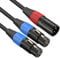 JOMLEY Cavo Splitter a Y XLR, Adattatore Cavo Splitter a Y Microfono Bilanciato Doppio XLR Femmina a Maschio XLR (3 Pin 2 Femmina a 1 Maschio) - 0,5 m