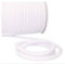 Turnbeutelliebe® Baumwollkordel 8mm Weiß - robuste Bastelschnur Meterware - Dickes Baumwollseil für Turnbeutel, Taschen & Hosen - geflochtene Schnur individuell zuschneidbar - Makramee-Kordel rund