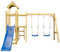 Festnight Giochi Esterno Bambini da Giardino Casa Giochi con Scivolo Altalena Scala 285x305x226,5 cm Altalena da Giardino in Legno
