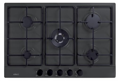 Elleci Piano Cottura Style 75 5 fuochi Granitek 59 Antracite PGSS75259CB