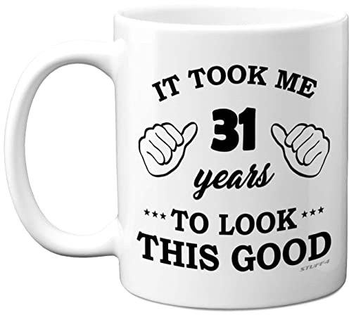 Stuff4 31st Birthday Gifts for Women and Men, Birthday Mug for 31 Year Old | 11oz Ceramic Dishwasher Safe, His or Her Special Day, Made in The UK