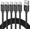 CLEEFUN Cable USB C 1M Pack 5, Cable USB a USB C Carga Rapida para iPhone 16e/16 15 Pro Max, para Samsung Galaxy A16 A26 A56, para Xiaomi Redmi Note