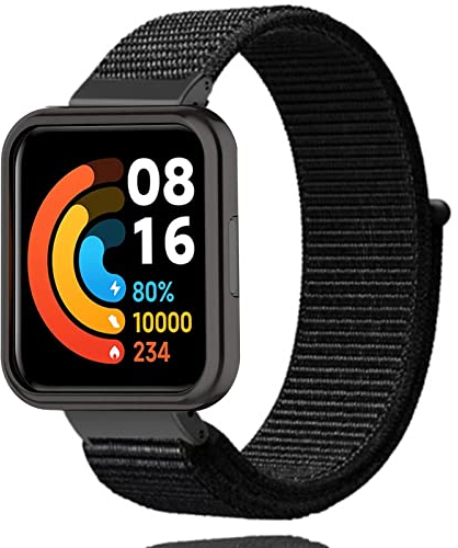 Keecuty Cinturino in Nylon per Redmi Watch 2/Xiaomi Mi Watch Lite - Bracciale Elastico Nylon Braccialetti Compatibile