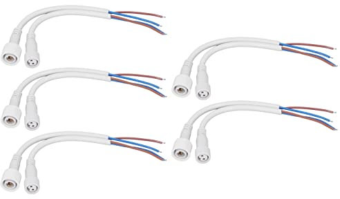 5 Ensembles de Connecteurs Mâles et Femelles à Connexion Rapide Kit de Câbles de Prise 2 Broches électriques Mâles et Femelles Bouchons à Vis