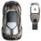 Gleamydot Autoschlüssel Hülle Kompatibel mit Schlüsselhülle Cover Audi A3 A4 A5 A6 A7 A8 Q5 Q8 TT RS4 SQ5 Zinc ​Alloy sportback Schutzhülle Zubehör mit Schlüsselanhänger (A-HUI)