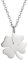 EUEAVAN Collier avec pendentif trèfle à quatre feuilles porte-bonheur simple amulette porte-bonheur amulette fleur cadeau femme adolescente fille, Acier inoxydable, Pas de gemme