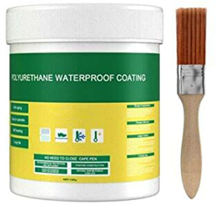 Dichtmasse Wasserdicht,Transparenter Wasserdichter Beschichtungsmittel,Flüssigkunststoff Abdichtung,Haftstarker Wasserstop, Faserdichtmasse,Universal Dichtmasse wasserdicht für Boden Dach Wand,100g