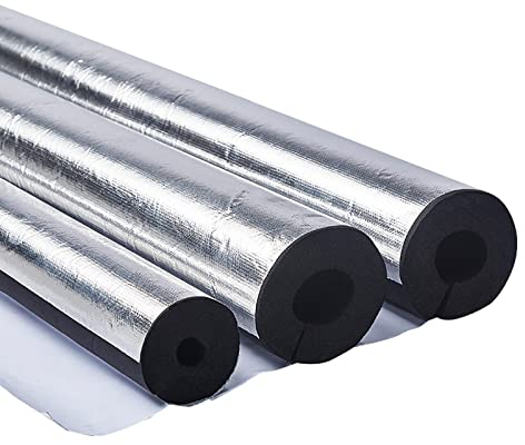 KHEDDO Heizungsrohr Dämmschale, Heizungsrohr Rohrisolierung Isolation, Wasserdicht, Feuerfest, Stark, ID 22–114mm, Dicke 20mm/30mm, Frostschutzisolierrohr für Den Außenbereich (Colo