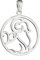 NKlaus 21mm Kettenanhänger Sternzeichen Widder 925 Silber Anhänger Zodiac Horoskop 14132