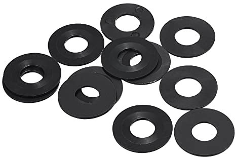 PATIKIL M12 Nylon Plat Rondelle, 12 Paquet 12mm ID 30mm OD Étanchéité Espaceur Joint Anneau pour Robinet Tuyau Eau Tuyau Fixation Boulon,Noir