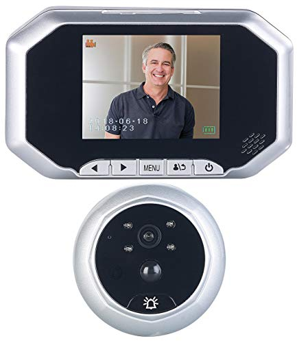 Somikon Haustürkamera: Digitale Türspion-Kamera mit 8,9-cm-Display, Versandrückläufer (Türspion Camera, Elektronischer Türspion, Alarm Bewegungsmelder)