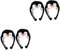 ifundom 4stücke Cartoon Penguin Hut Für Erwachsene Und Mädchen Cosplay Kopfbedeckung Für Partys Und Festivals Lustiger Mit Beweglichen Ohren Unisex Kostümzubehör