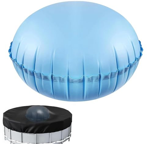 4ft x 4ft Winter Pool Cushion, Winterizing Pool Pillow with Ropes, Pool Pillows for Above Ground Pools, Ice Equalizer Air Pillow for Winter Pool Covers