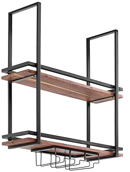 Woodkings Deckenregal ARO 80cm I Barregal Decke I Wandregal I hängend I Dekoration I Weinregal I Lagerregal I Küche I Barmöbel