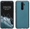 kwmobile Case kompatibel mit Xiaomi Redmi Note 8 Pro Hülle - Schutzhülle aus Silikon metallisch schimmernd - Handyhülle Metallic Karibikblau