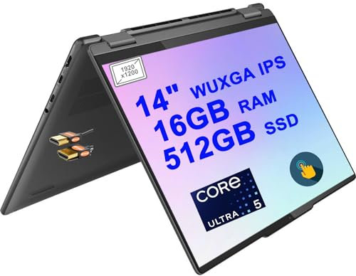 Lenovo Yoga 7 14 2-in-1 AI PC Laptop 14 WUXGA IPS Touch (lucido) Intel 12-core Ultra 5 125U processore (Beats i7-1335U) 16 GB RAM 512 GB SSD retroilluminato impronte digitali Thunderbolt4 Win11