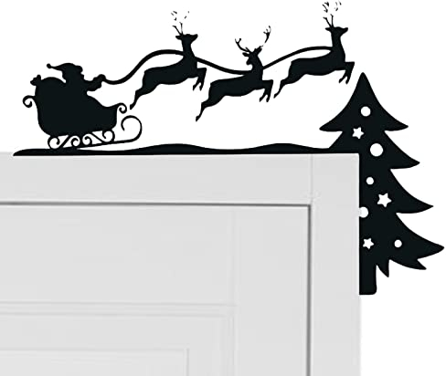 Fulenyi Tür-Eck- | Holzrahmenschild Krippe Retro Eckdekoration - 2 Stück lustige Türdekoration Weihnachten für Wohnzimmer, Schlafsäle, Esszimmer, Häuser