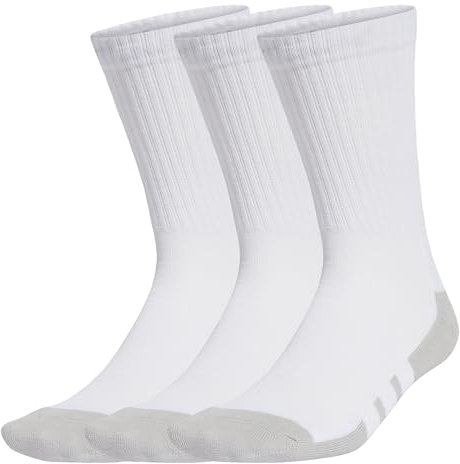 adidas Unisex ESSENTIALS CLIMACOOL Crew 3PP, White/Grey Two, 42-45