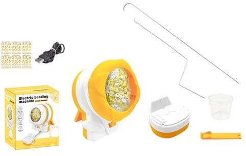 Electric Bead Spinner Set Clay Bead Spinner Auto Bead Spinner Beading Bowl Spinner Battery Operated For Jewelry Making Electric Bead Spinner Set With Needle For Bracelet Clay Bead Spinner Machine