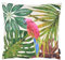 Dekokissen Samt Papagei Dschungel | 45 x 45 cm | Samt/Polyester
