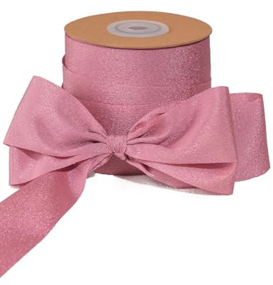 Sinbeon Geschenkband Lila, 3.8cm Breit 23m Schleifenband Chiffonband Stoff Satinband Deko für Hochzeit Geschenkverpackung Blumenstrauß Party Heim