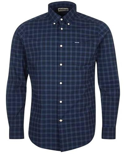 Barbour Lomond Tailored Tartan Shirt Navy Medium, Blue