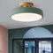 GHiycotdl Led Ceiling Light,3 Color Temperature 3000/4000/6000K,Modern Wood Flush Mount Ceiling Light Fitting for Living Room Bedroom Kitchen Hallway,8.6 Inch Green