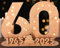 Giftota 2025 Livre d'or en Bois pour Femmes et Hommes - Numéro 60 Cadeau en Argent - Cadeau de 60e Anniversaire avec LED Lumières - 60e Décorations en Bois - Panneau de Bois - Cadeau Personnalisable